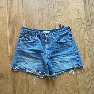 Zara Distressed Blue Jean Shorts